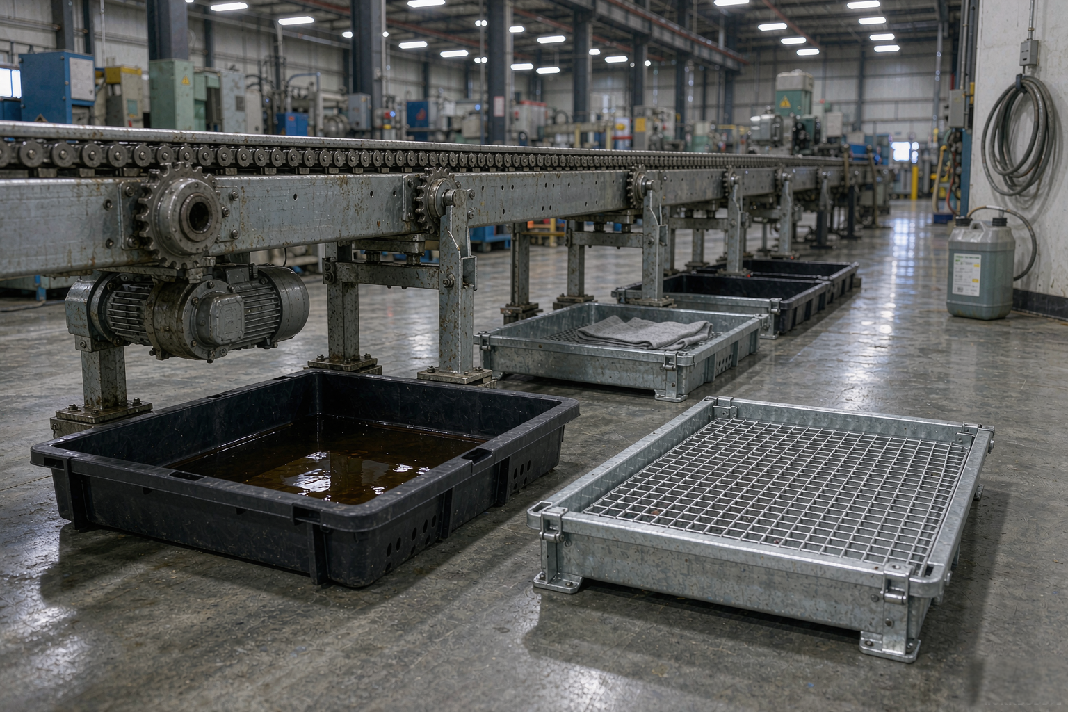 Conveyor Drip Trays: Capturing Oil and Coolant Beneath Conveyor Lines